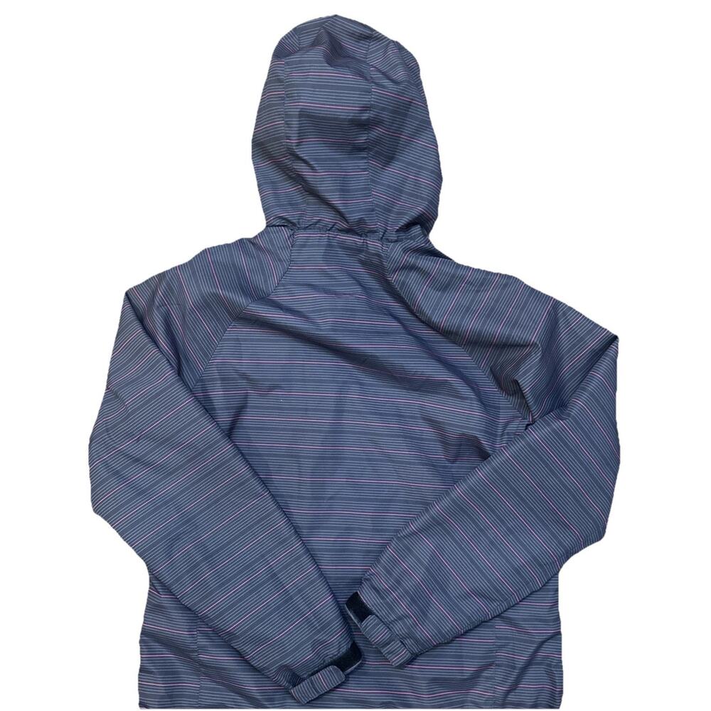 New Balance Women’s Windbreaker Jacket L Performance Striped Grey Red Jogging L - Picture 13 of 13